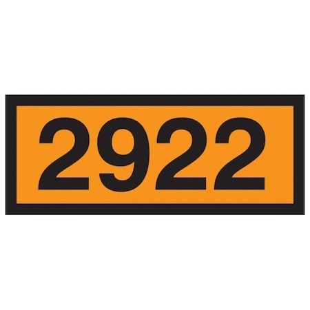 Accuform ORANGE 4DIGIT PANEL 2922 CORROSIVE MPR621CT MPR621CT